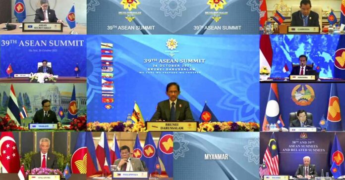 ASEAN leaders virtual summit on 26 October 2021 chaired by Brunei