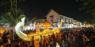 Fire Boat Festival in Luang Prabang