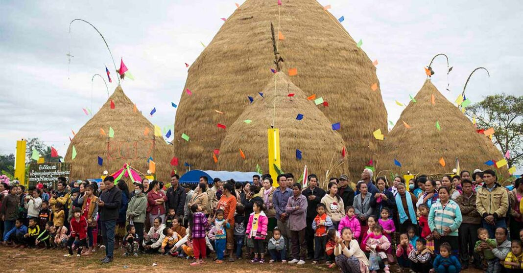 Haystack Festival in Phieng District, Xayaboury Province.