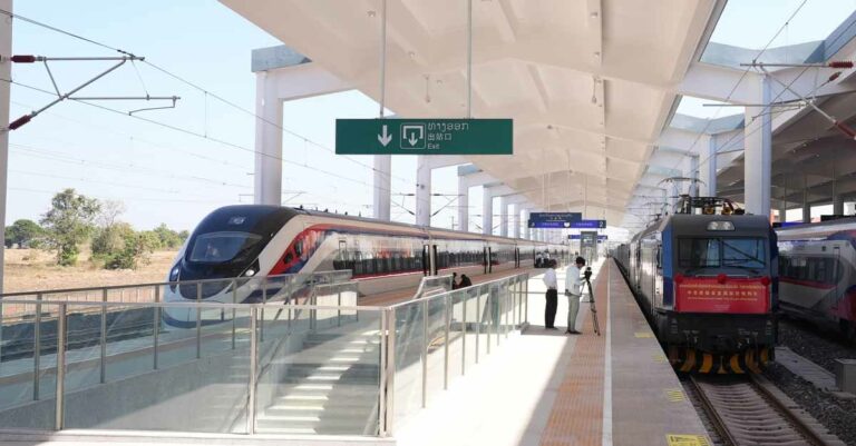 Laos-China Railway at Vientiane Station