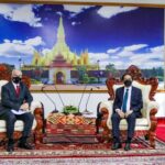 US Ambassador Peter Haymond meets with Khampheng Saysompheng
