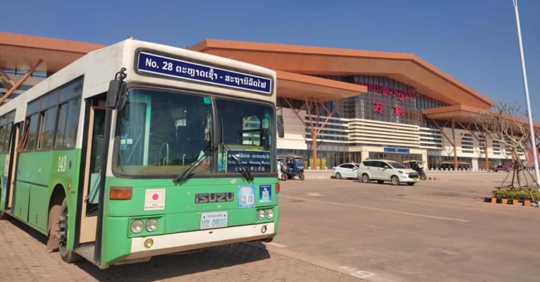 City 2 Bus Service at Vientiane Railway Station