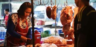 Pork vendor in Thailand