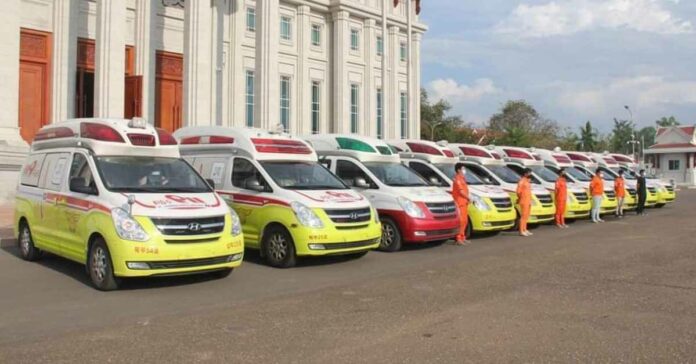 Korean Organization Donates Ambulances to Laos.