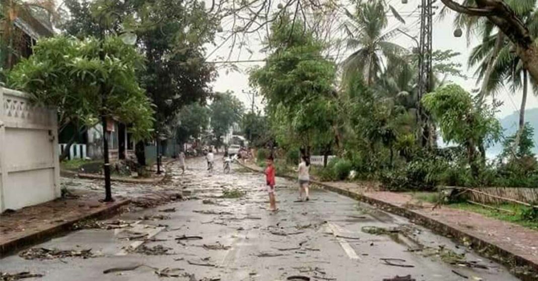 Storms Pummel Homes in Luang Prabang and Champasack Provinces.