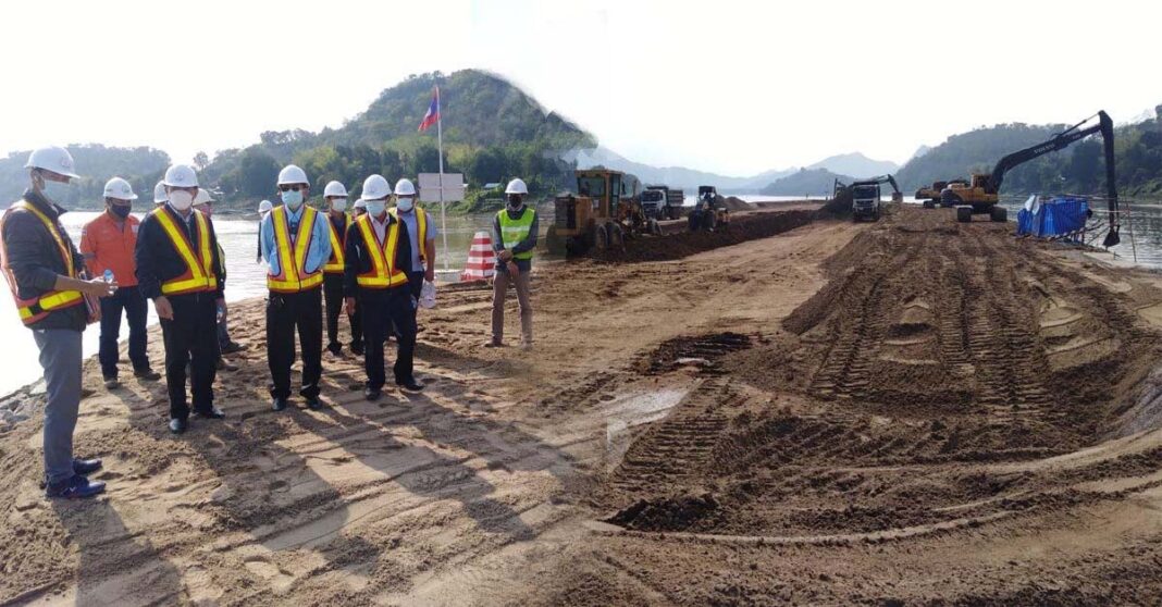 The crews are constructing at Moung Khoun island.