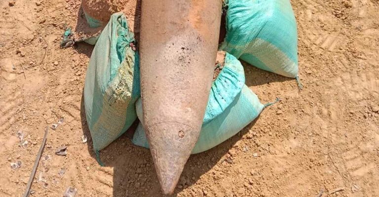 Unexploded bomb in Attapeu.