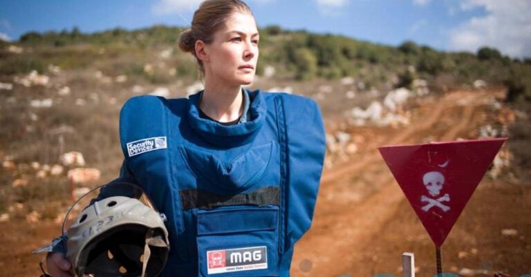 Actress Rosamund Pike backs campaign to clear unexploded bombs in Laos