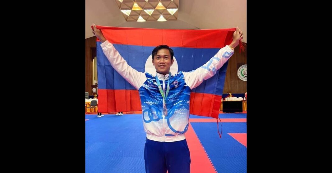 Lao karate athletes at tournament in Cambodia