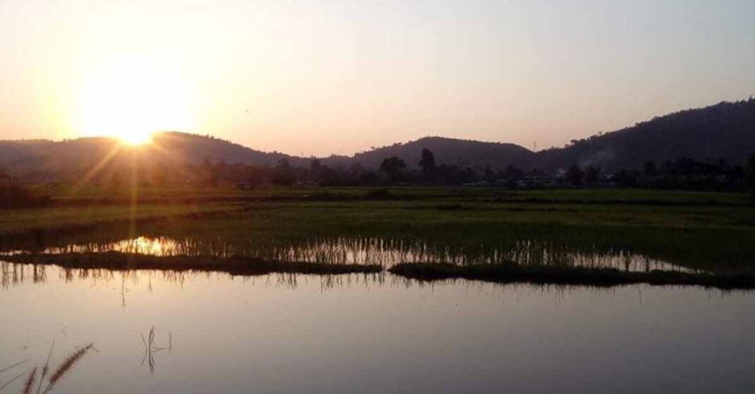 Sunset in Vientiane Province.