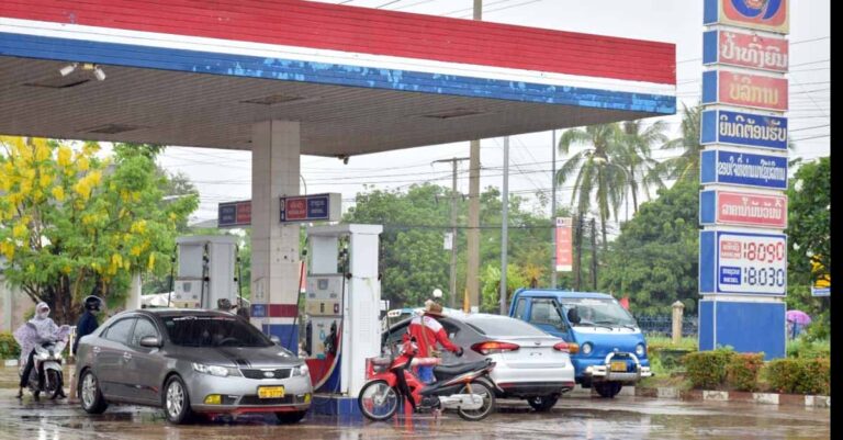 A petrol station in Savannakhet Province