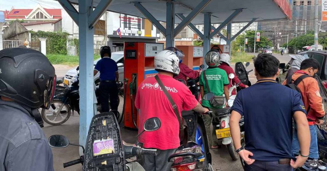 Fuel crisis in Vientiane Capital