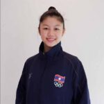 Praewa Misato Philapandeth, young rhythmic gymnast.