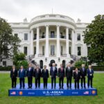 US and ASEAN leaders pose together on the South Lawn of the White House for the first time in history.