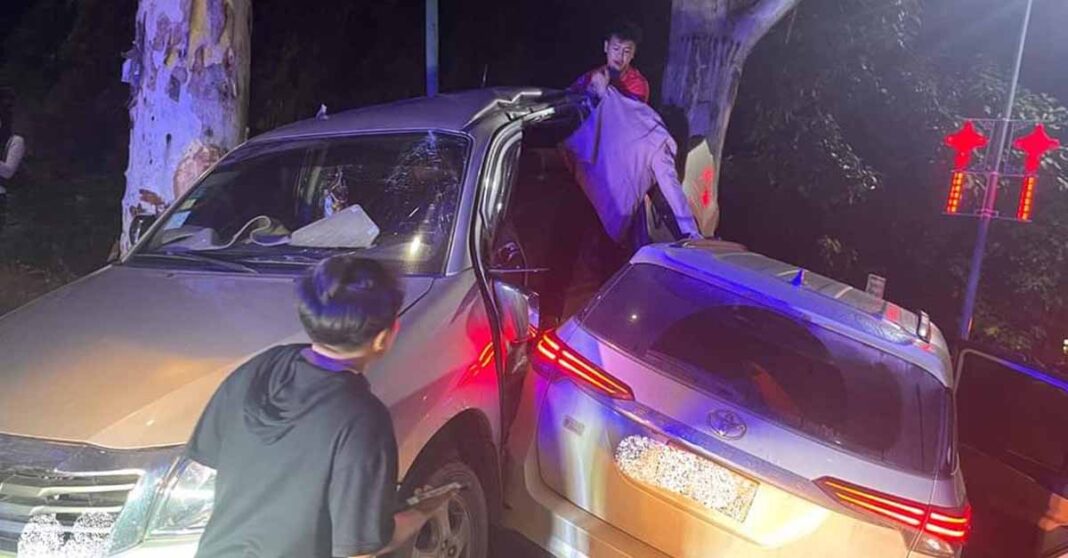 Road accident near Mahosot hospital in Vientiane Capital.