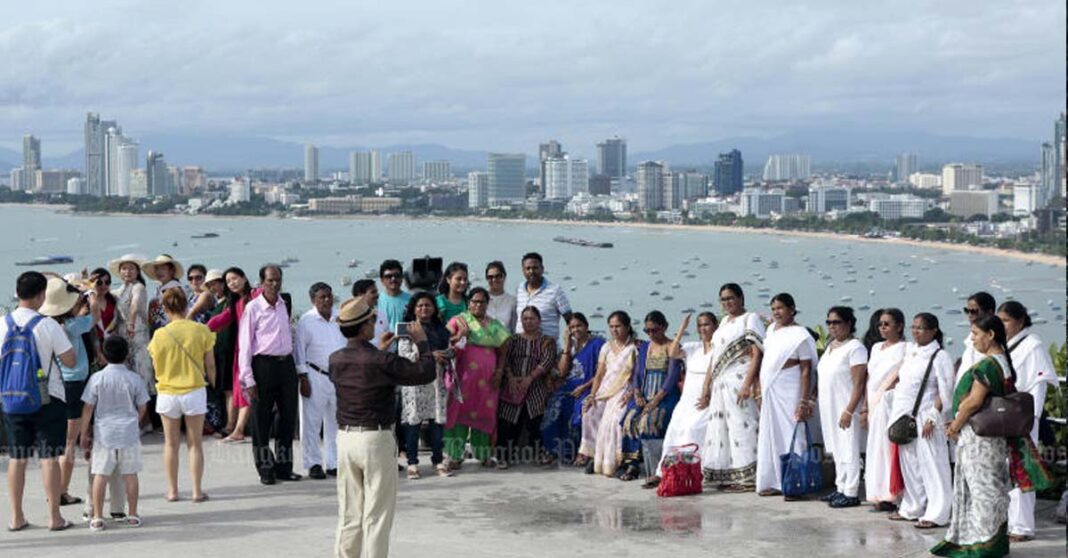 Indian tourists in Pattaya, Thailand.