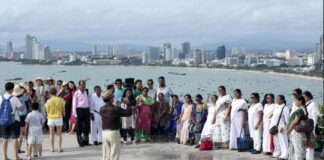 Indian tourists in Pattaya, Thailand.