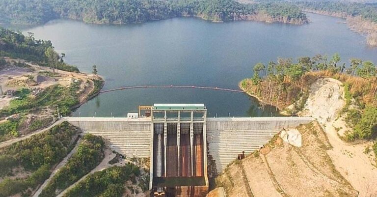 A hydropower dam in Laos