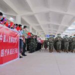 Members of a Chinese People’s Liberation Army medical regiment arrive in Laos via the Laos-China Railway (Photo: CRI).