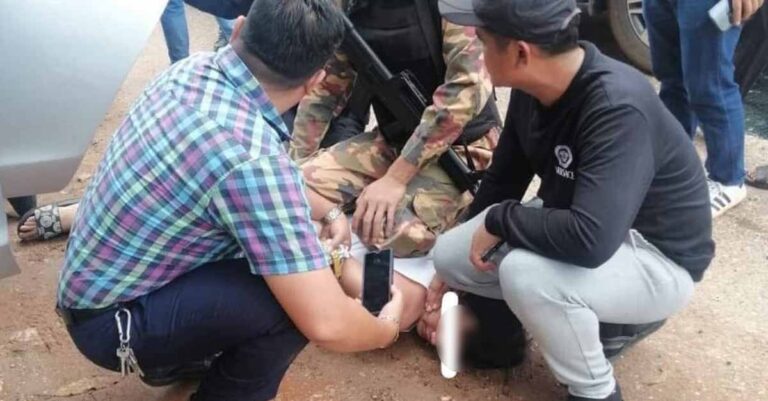 Police arrest a man in Vientiane Capital after exchanging gunfire.