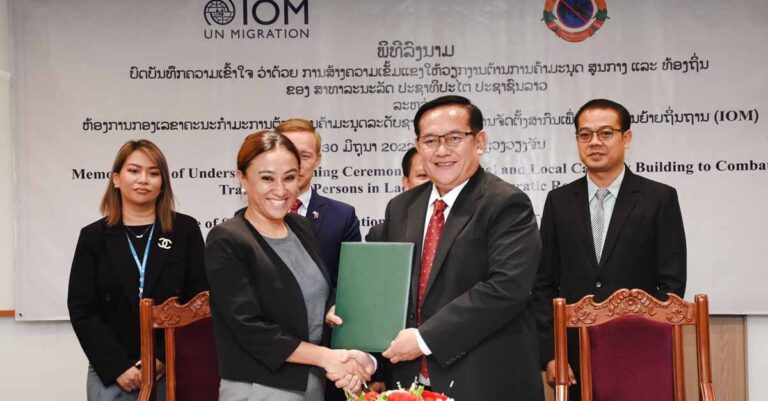 Government of Lao PDR and IOM Strengthen Anti-trafficking Partnerships Under New MOU