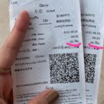 A standing ticket was sold by the Laos-China railway.