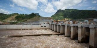 Xayaburi Hydroelectric Power Project in Xayaboury Province, Laos