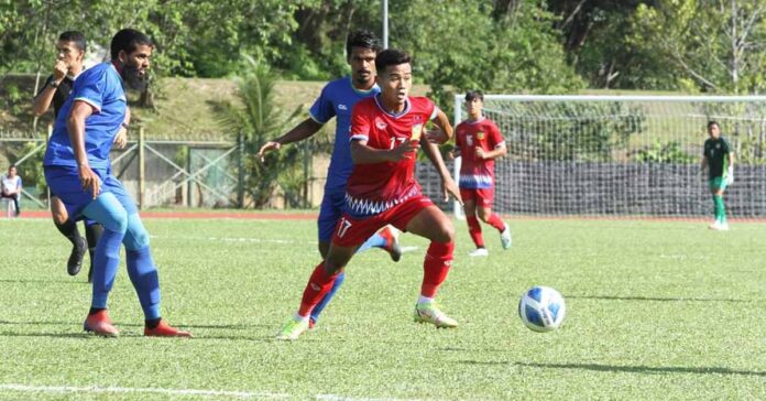 The Laos National Football Team faces off against Maldives at the 2022 FIFA Friendlies in Brunei.