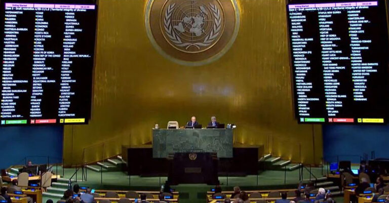 UN General Assembly Condemns Russia’s Annexation Attempts in Ukraine