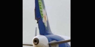 Lao Airlines hit by Air Premia jet at Incheon Airport.