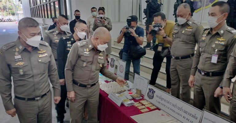 Thai Police Impound Assets Worth THB 230 Million From Major Drug Trafficking Gang