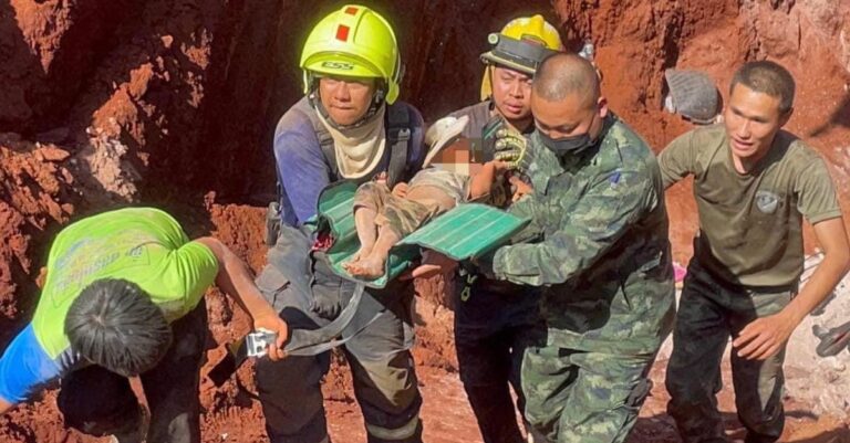 One Year Old Girl Rescued from 15 Meters Deep Well in Thailand