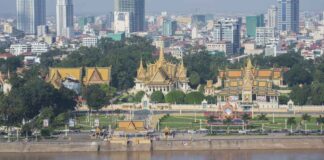 Phnom Penh cityscape.