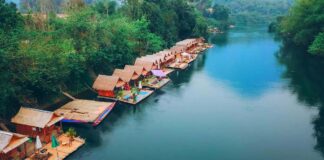 Floating house along a river in Feuang district (photo: discoverlaos)