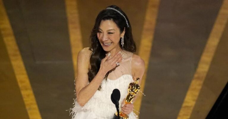 Michelle Yeoh wins best actress award, making Oscar history