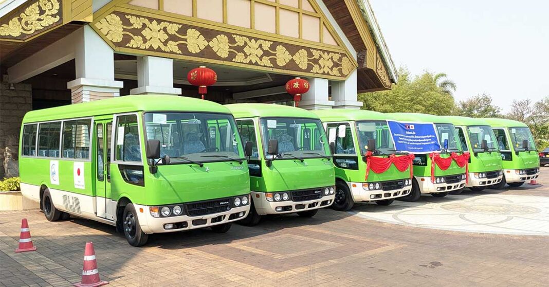 Lao Capital’s Public Transport Drives Ahead As Japan Provides Brand New Buses, Equipment Worth USD 3.7 Million