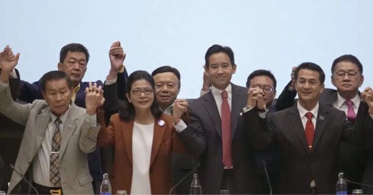 Leader of Thai Opposition Party That Won Election Announces 8-Party Coalition Plan to Take Power