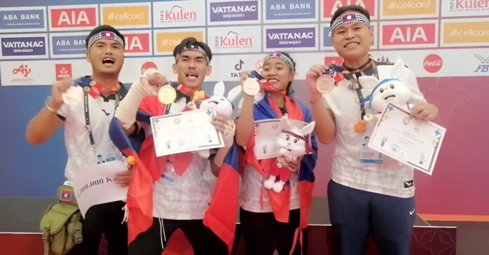Lao Athletes Win Gold and Bronze Medals in Kun Bokator at SEA Games 2023