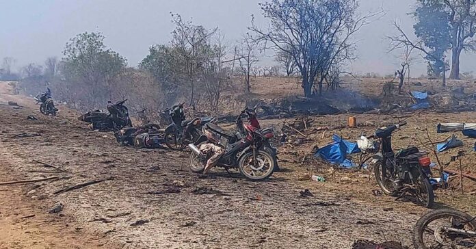 Rights Group Accuses Myanmar of Using Fuel-Air Explosive Rights Group Accuses Myanmar of Using Fuel-Air Explosive