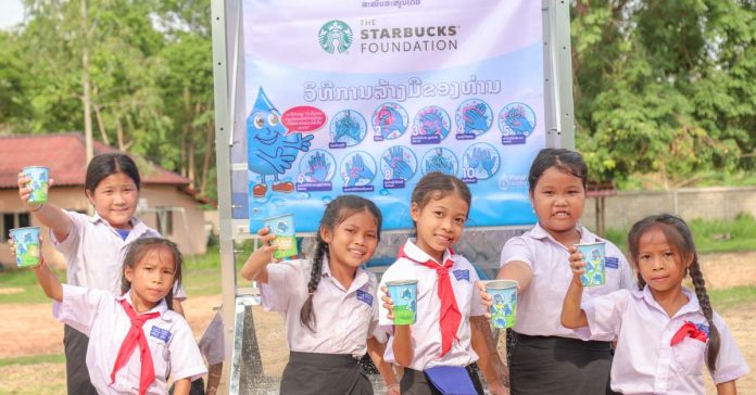 How Starbucks Foundation and Planet Water Foundation brought clean water to a school in Laos
