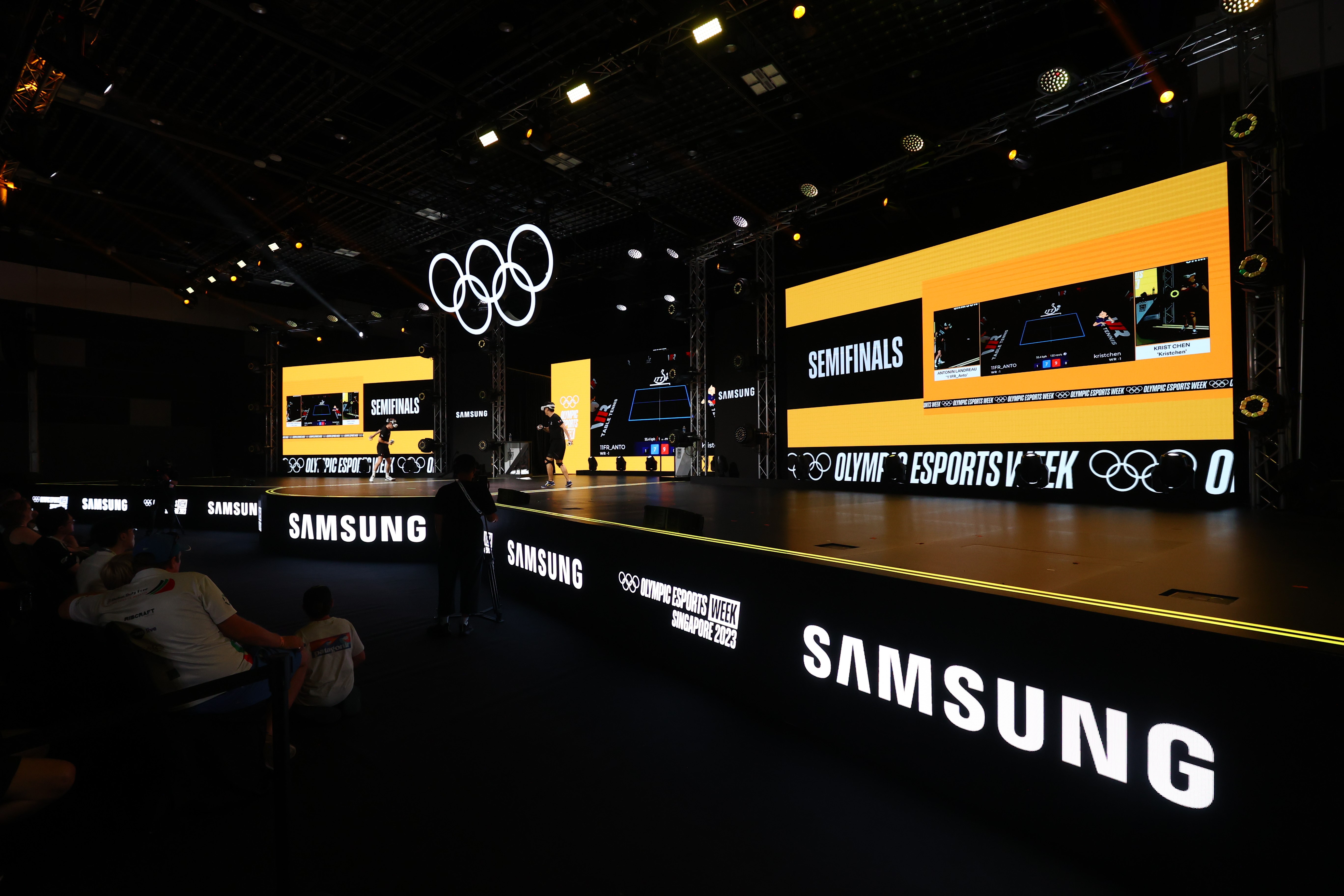 Samsung Odyssey Gaming Monitors were used for main events at the inaugural Olympic Esports Week held in Singapore (Credit: International Olympic Committee)