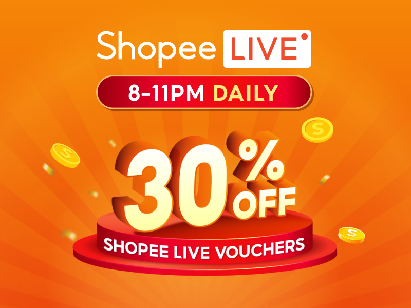 Save 30% on Shopee Live purchases