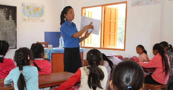 Teacher at a rural school in Laos (Photo: World Vision)