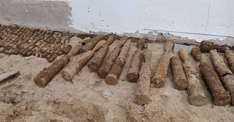 Thousands of Pieces of Unexploded Ordnance Found Buried in Ground at Cambodian School