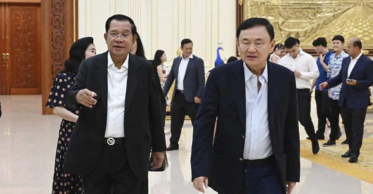 Ousted Thai PM Thaksin Shinawatra Seen in Video at Cambodian Leader’s Birthday Party