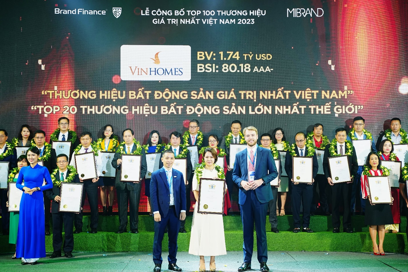 Vinhomes has been honored as one of the world's top 20 most valued real estate brands