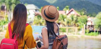 Tourists in Laos