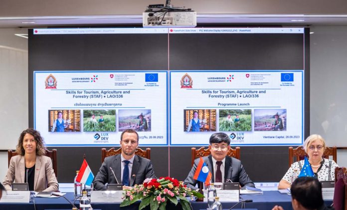 Lao Government and Team Europe Partners, Luxembourg, Switzerland and the European Union Launch New Programme to Boost Skills in Tourism, Agriculture and Forestry.