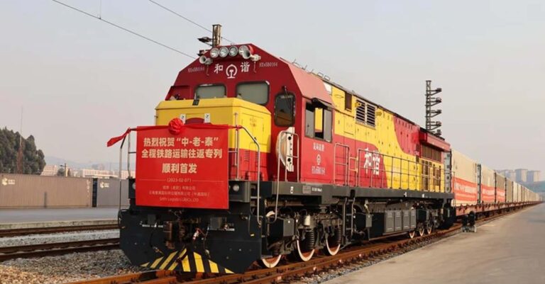 New Express Freight Train Links China, Laos, Thailand, Malaysia in Regional Trade Boost