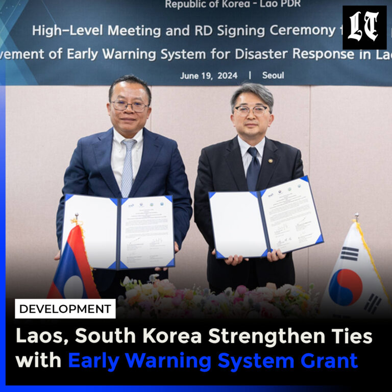 Laos, South Korea Strengthen Ties with Early Warning System Grant